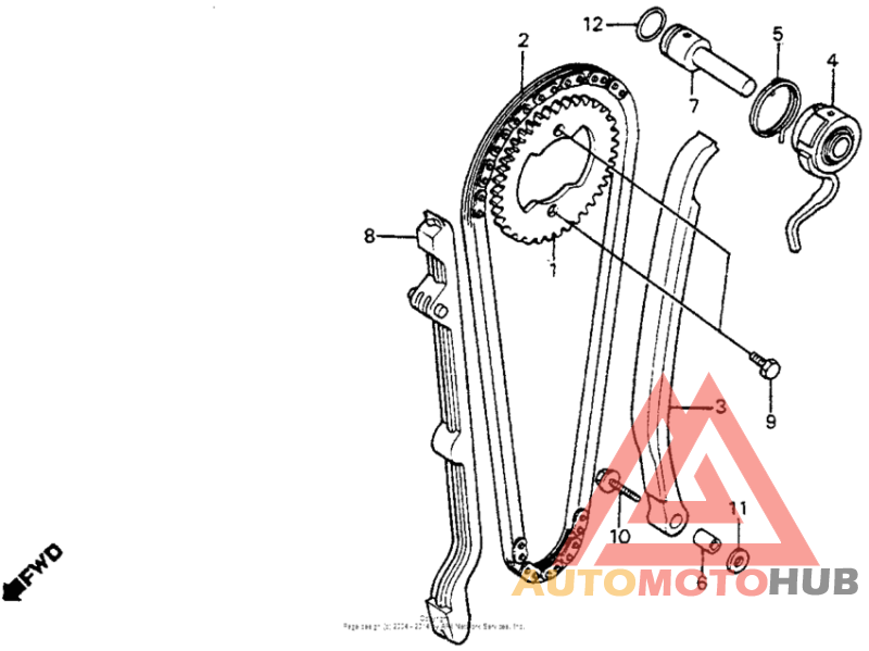 Cam chain + tensioner