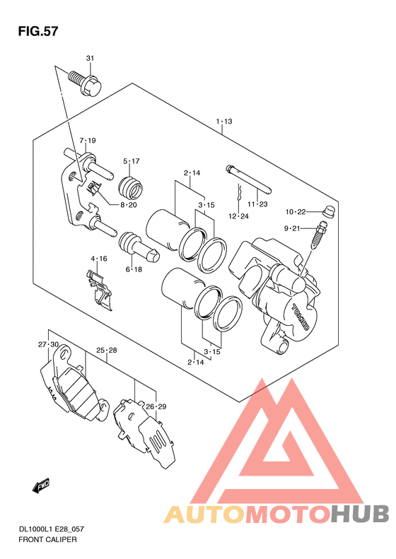 Передний суппорт