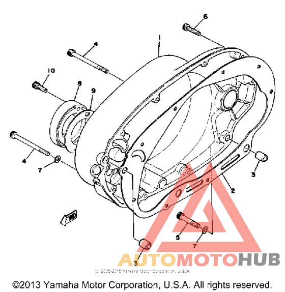 Crankcase cover right