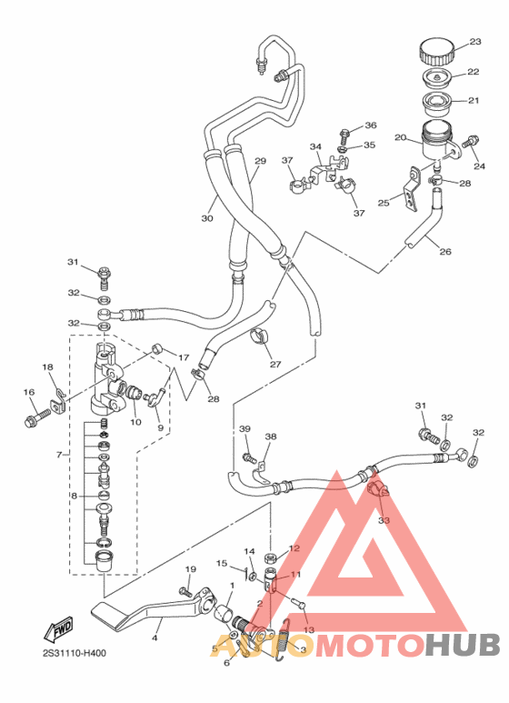 Rr master cylinder assy