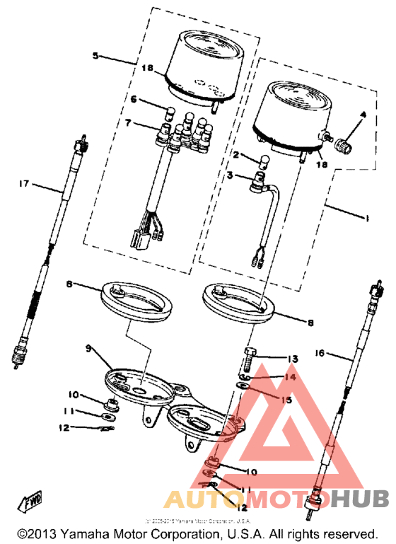 Speedometer tachometer