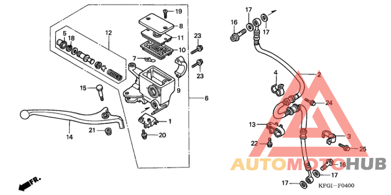 Fr. brake master cylinder