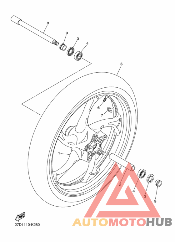 Переднее колесо