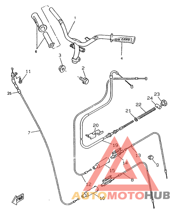 Steering handle. cable