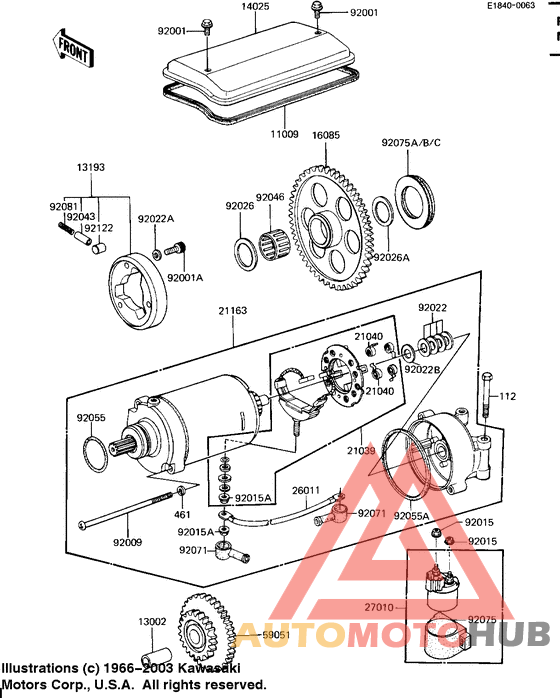 Starter motor/starter clutch