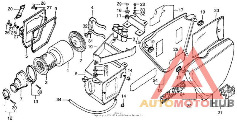 Air cleaner + side cover