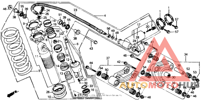 Rear shock absorber 90-91