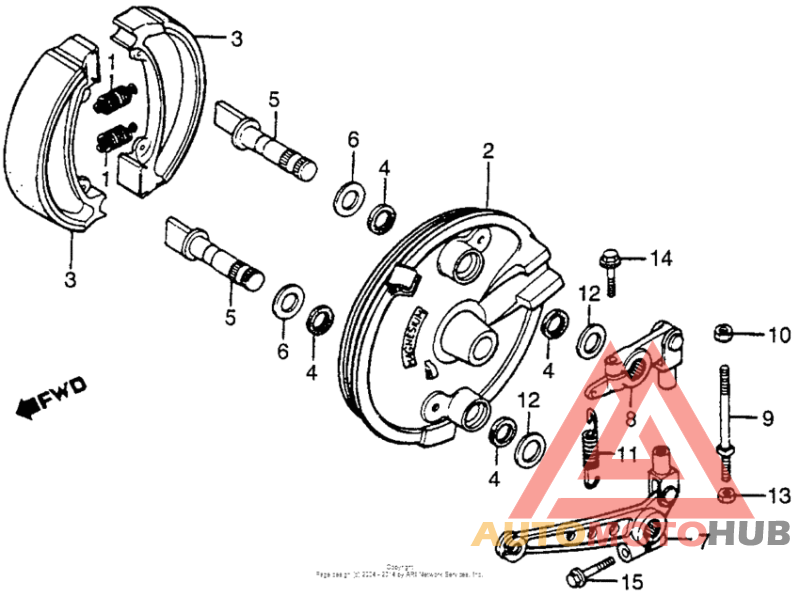 Front brake panel 83