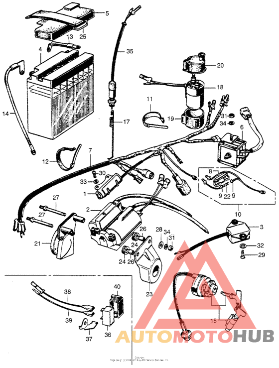 Wire harness + battery