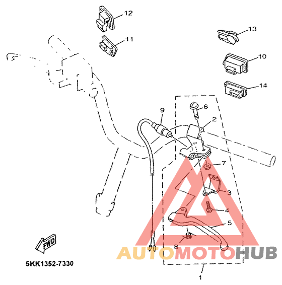 - lenkerschalter. hebel