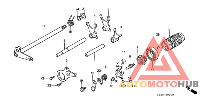 Shift drum/shift fork