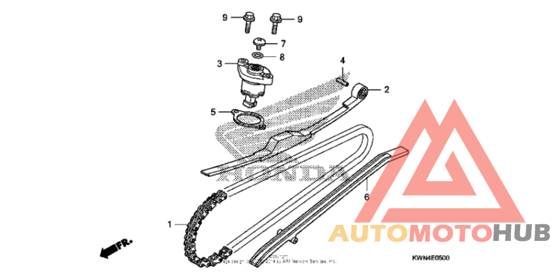 Cam chain + tensioner