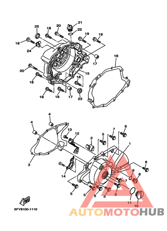Crankcase cover ass`y  (v