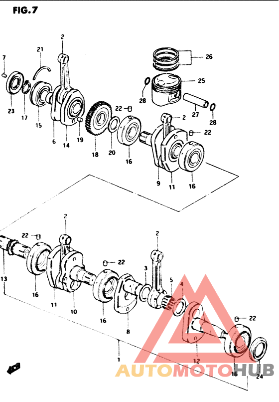 Вал коленчатый