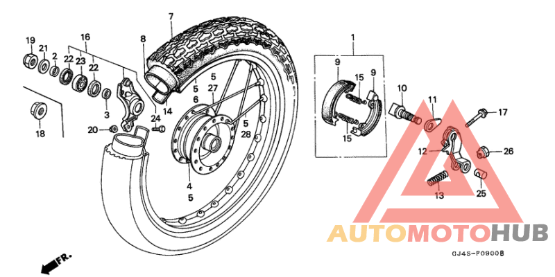 Rear wheel complete assy