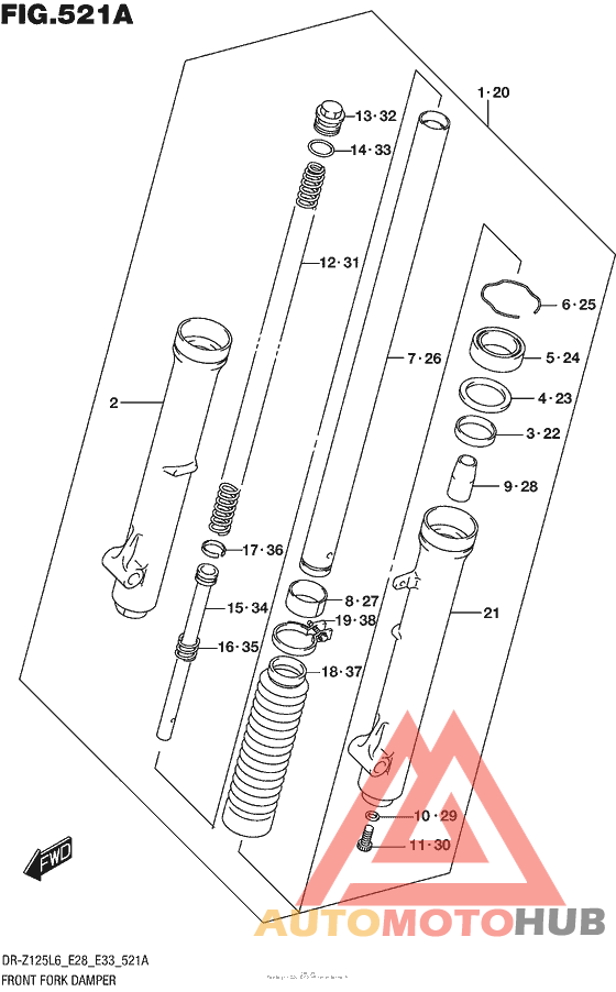 Front Fork Damper (Dr-Z125L6 E28)
