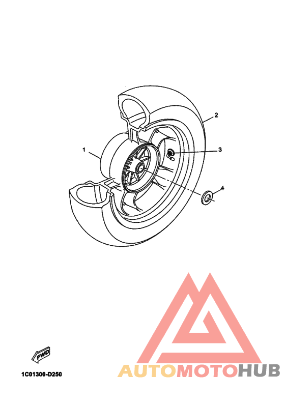 Rear wheel complete assy
