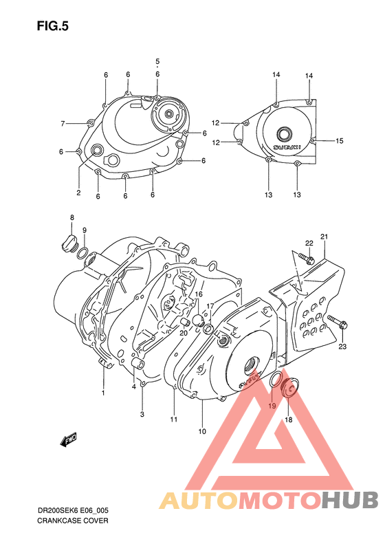 Crankcase cover ass`y  (v