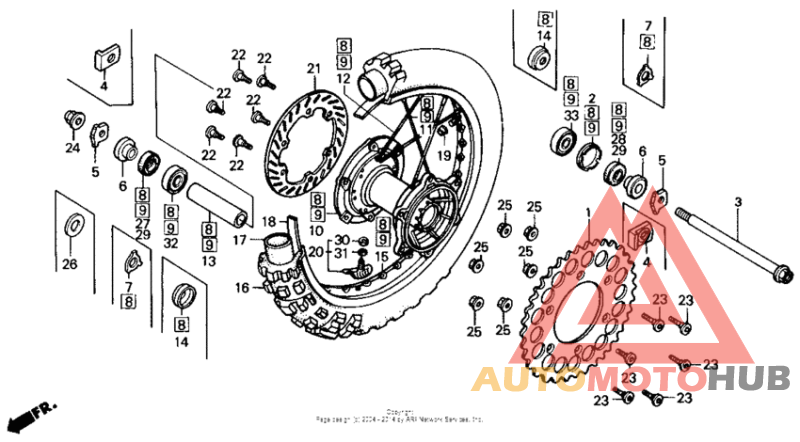 Rear wheel 87-89