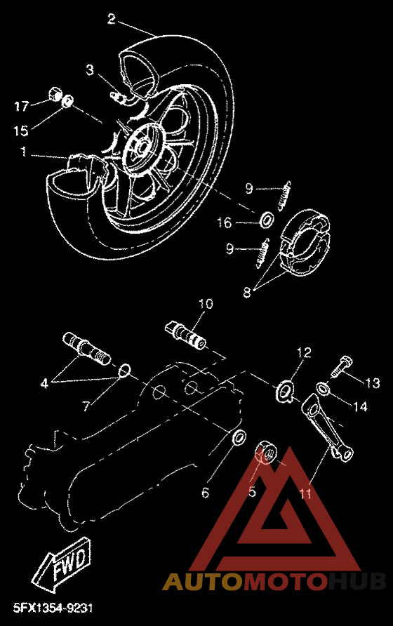 Rear wheel complete assy