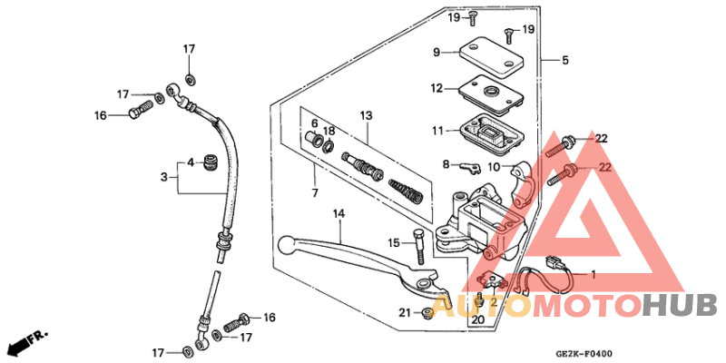 Fr. brake master cylinder