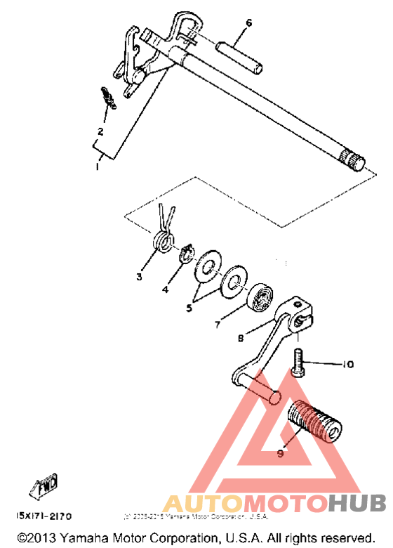 Shift shaft - pedal