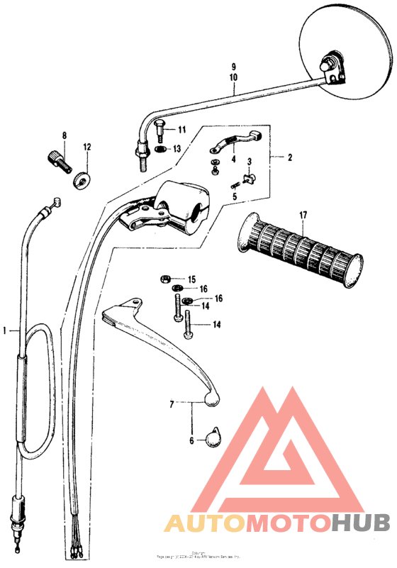Left handle switch + cable