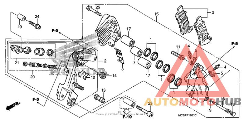 Left front brake caliper (1)