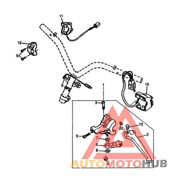 Handle switch. lever