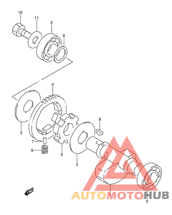 Балансир кривошипа