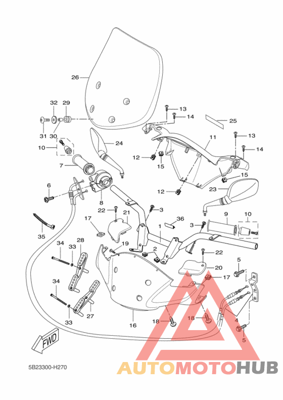 Steering handle & cable