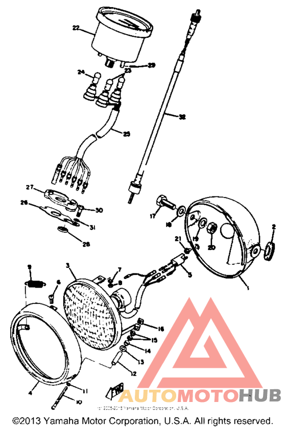 Head lamp & speedometer