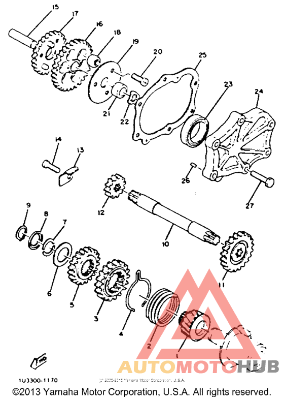 Starting motor unit