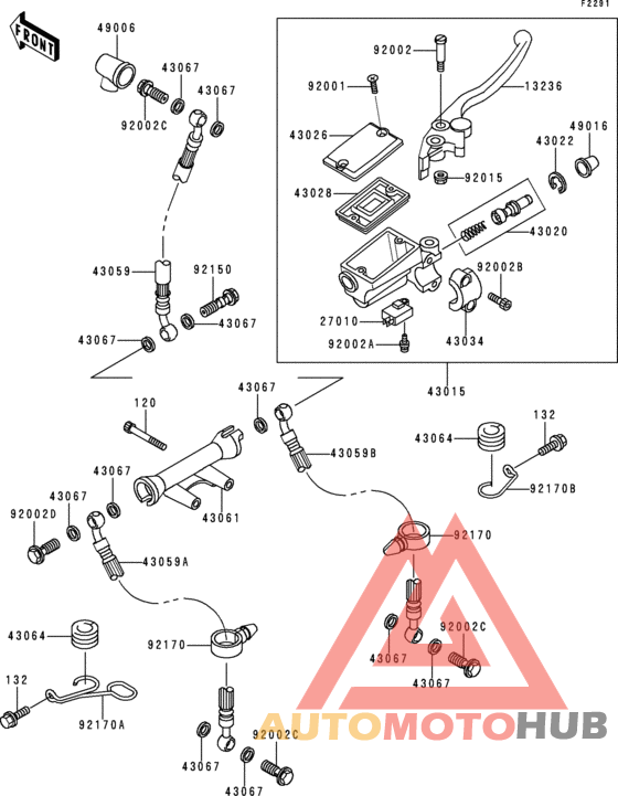 Front master cylinder(zr750-c1)