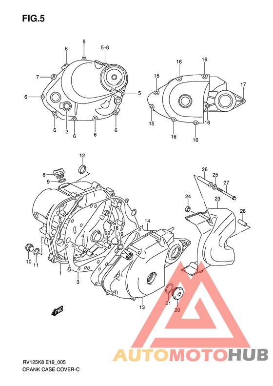 Crankcase cover ass`y  (v