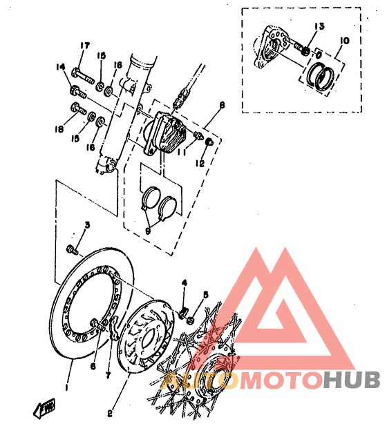 Front brake . caliper