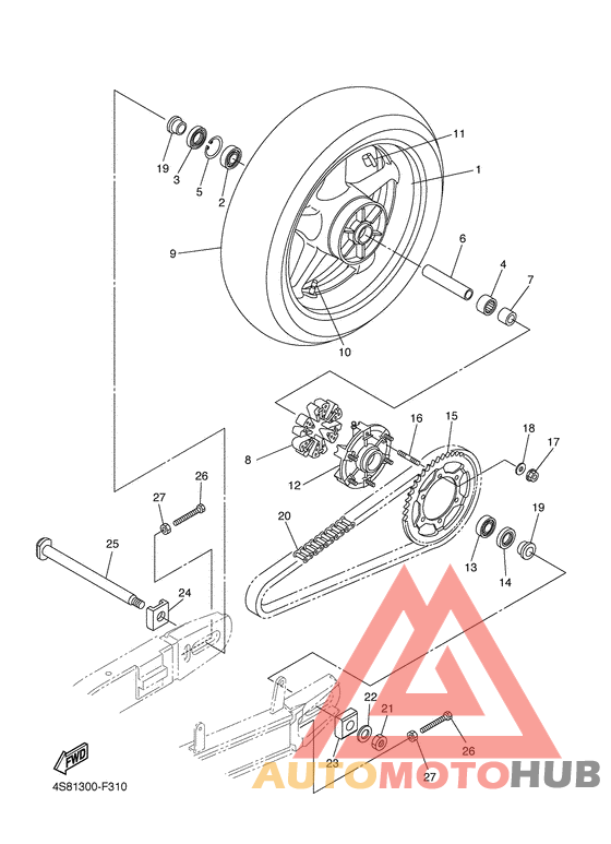 Переднее колесо