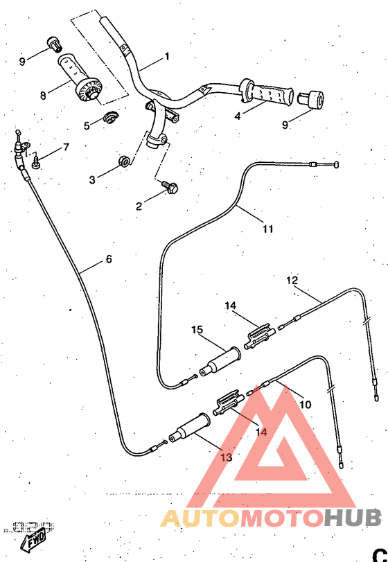 Steering handle. cable