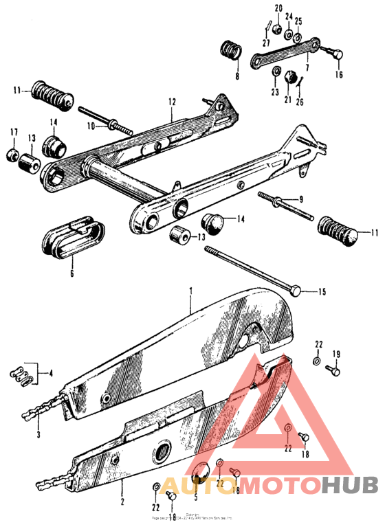 Swingarm + chain case