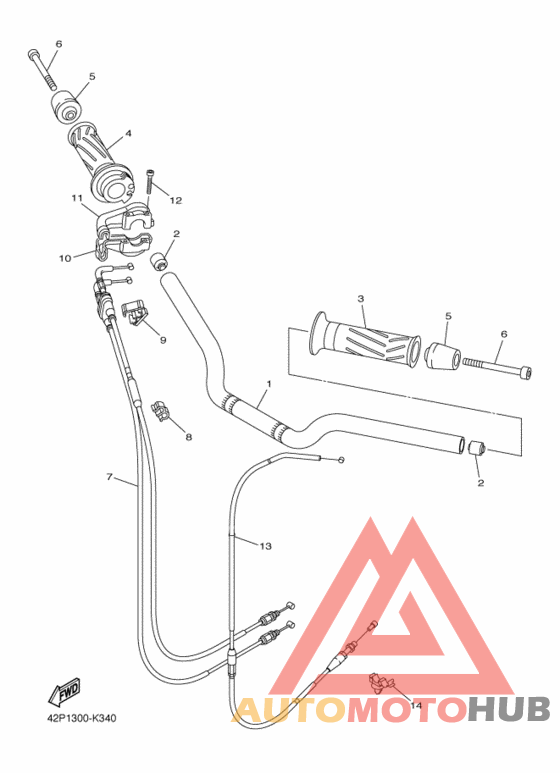 Steering handle & cable