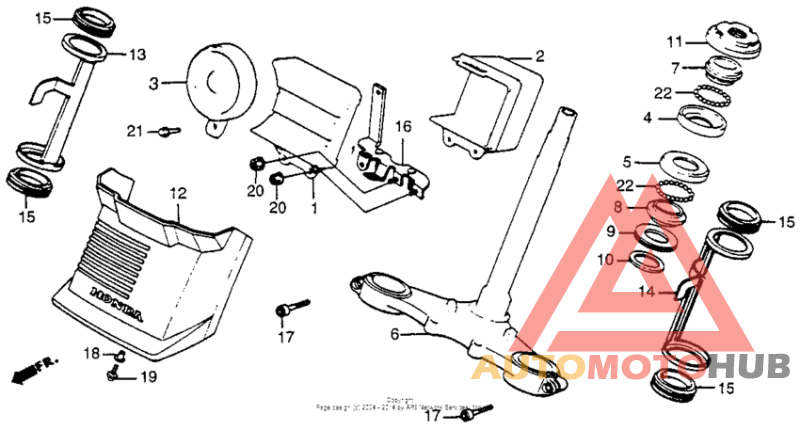 Vt500ft steering stem