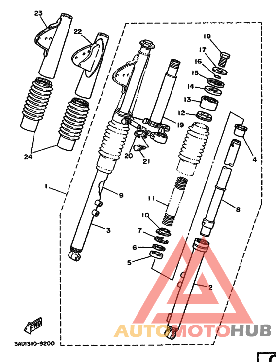 Вилка передней оси