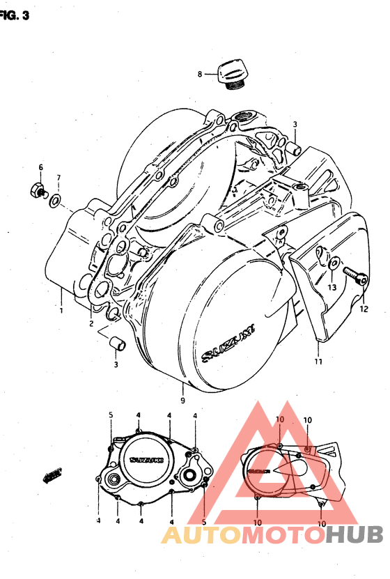 Crankcase cover ass`y  (v