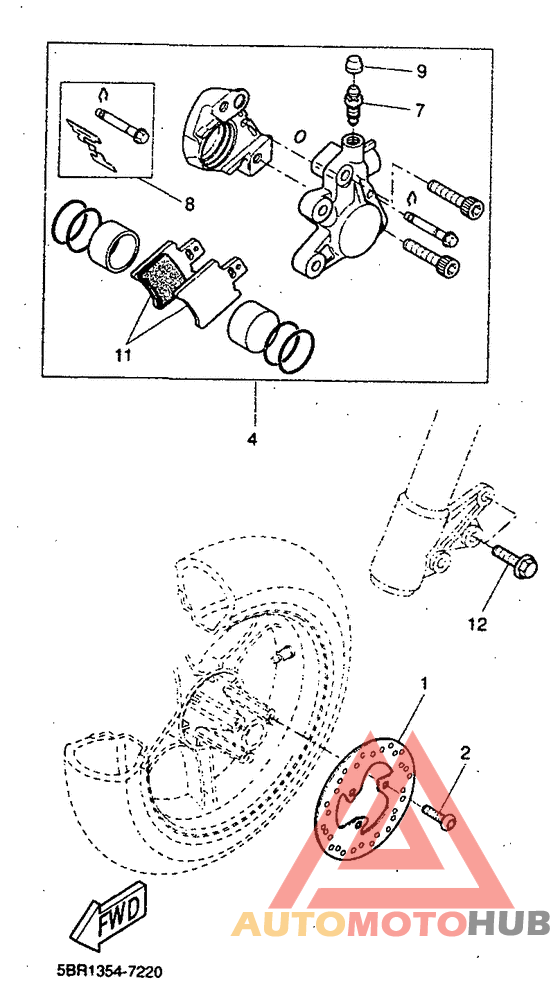 Front brake. caliper