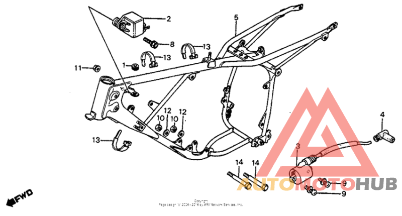 Frame + ignition coil 80-81