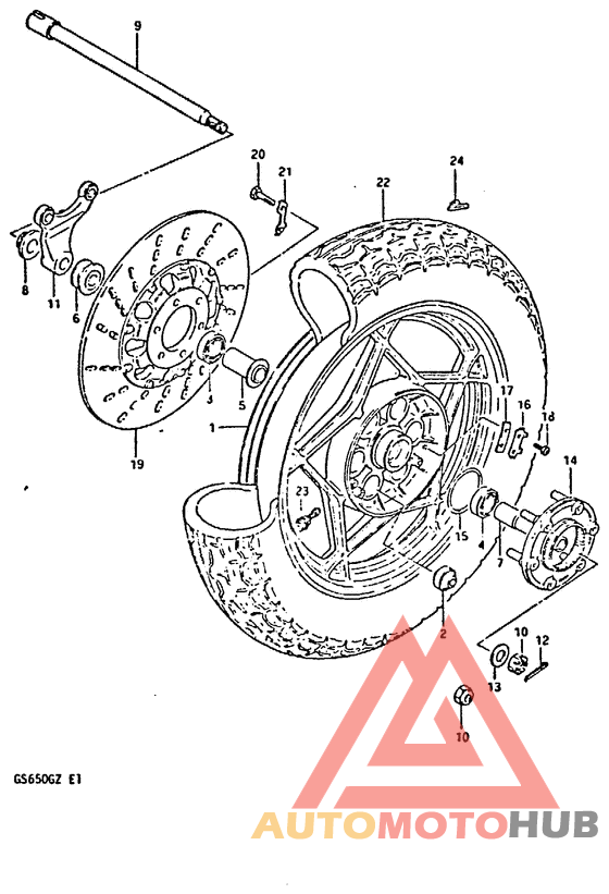 Rear wheel complete assy
