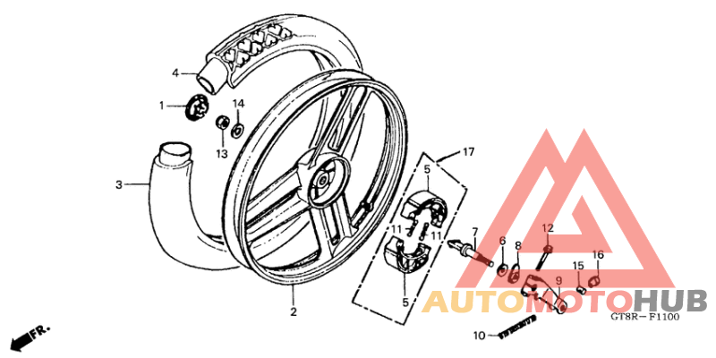 Rear wheel complete assy