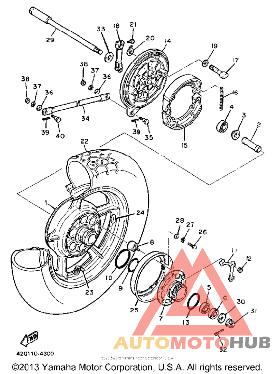 Переднее колесо