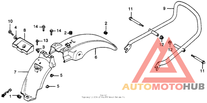 Rear fender + bumper