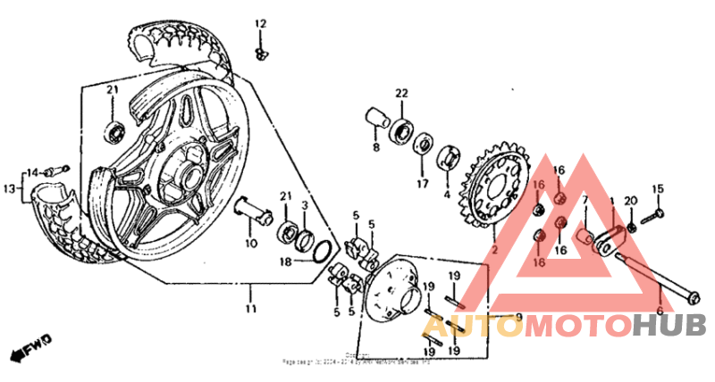 Cb650c rear wheel 80-81